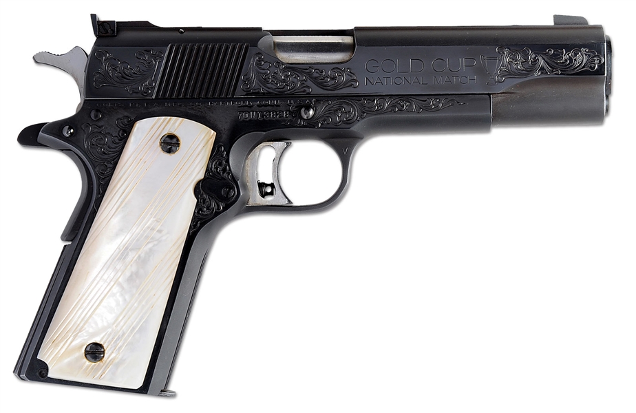 *COLT GOLD CUP FACT ENGR PISTOL SN 70N13828  45ACP                                                                                                                                                      