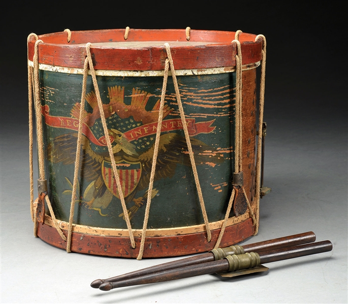 PAINTED "EAGLE" CW DRUM                                                                                                                                                                                 