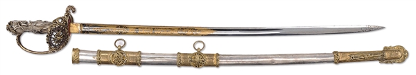 CLAUDSBURGH STATUE HILT SWORD                                                                                                                                                                           
