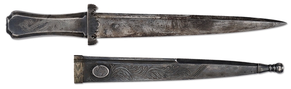 RARE LARGE SAMUEL BELL BOWIE KNIFE                                                                                                                                                                      