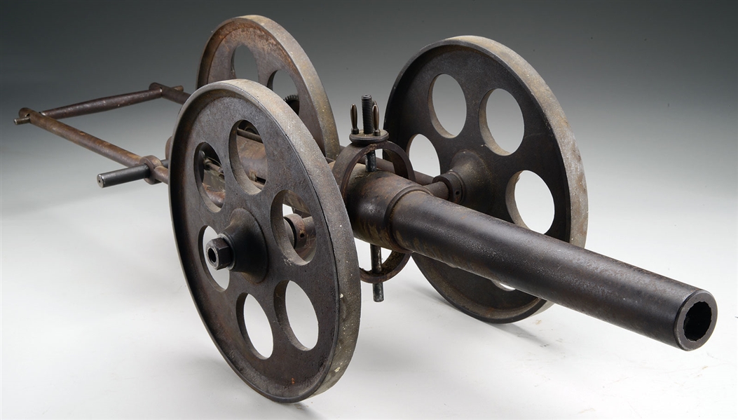 C. F. BROWN WORKING MODEL OF "RUNNING" IRON CANNON                                                                                                                                                      
