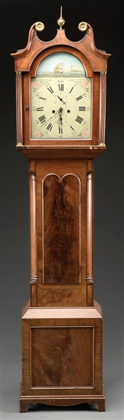 TALL CASE CLOCK, SHIPS DIAL                                                                                                                                                                             