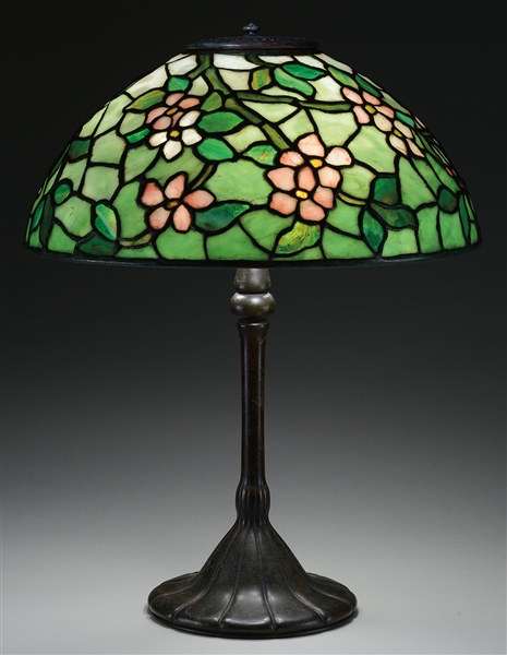 TIFFANY STUDIOS APPLE BLOSSOM TABLE LAMP                                                                                                                                                                