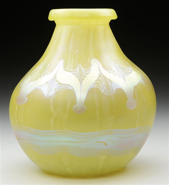 EARLY TIFFANY DECORATED VASE                                                                                                                                                                            