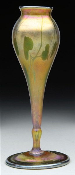 TIFFANY FAVRILE DECORATED VASE                                                                                                                                                                          