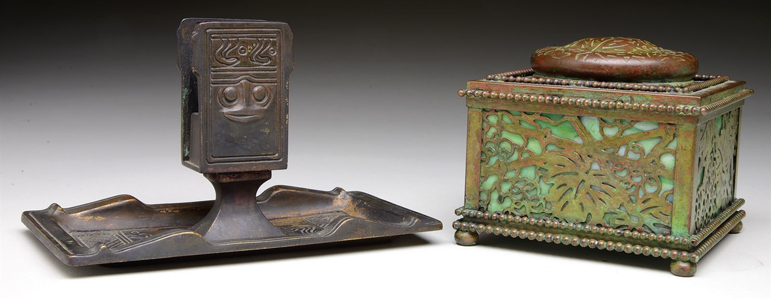 Lot Detail - TWO TIFFANY STUDIOS DESK PIECES