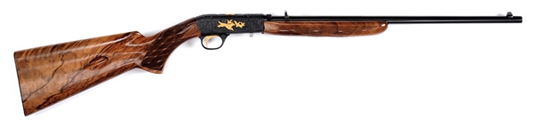BROWNING GRADE I 22 AUTO UPGRADED TO MIDAS STYLE WITH NINE GOLD INLAYS.                                                                                                                                 