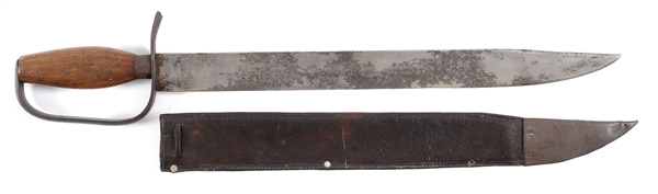FINE GEORGIA ARMORY CONFEDERATE BOWIE KNIFE WITH EXCEPTIONAL ORIGINAL SCABBARD.                                                                                                                         