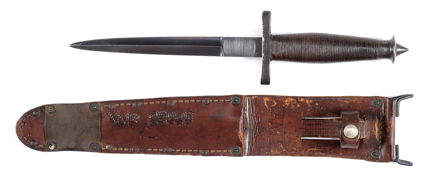 RARE WW II V-42 FIGHTING KNIFE ISSUED TO 1ST SPECIAL SERVICE FORCE.                                                                                                                                     