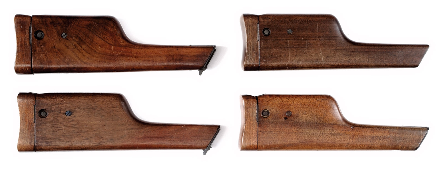 GROUP OF FOUR MAUSER C96 WOOD HOLSTER/STOCKS.                                                                                                                                                           