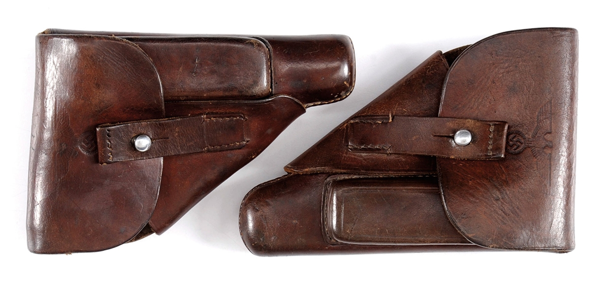 RARE PAIR OF WALTHER PP AND PPK PARTY LEADER HOLSTERS.                                                                                                                                                  