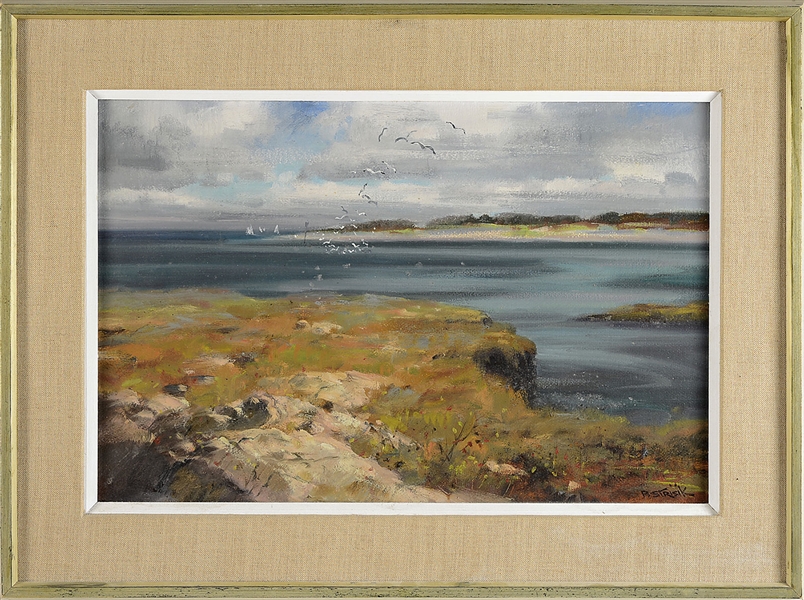 OIL BY PAUL STRISIK "THE INLET"                                                                                                                                                                         