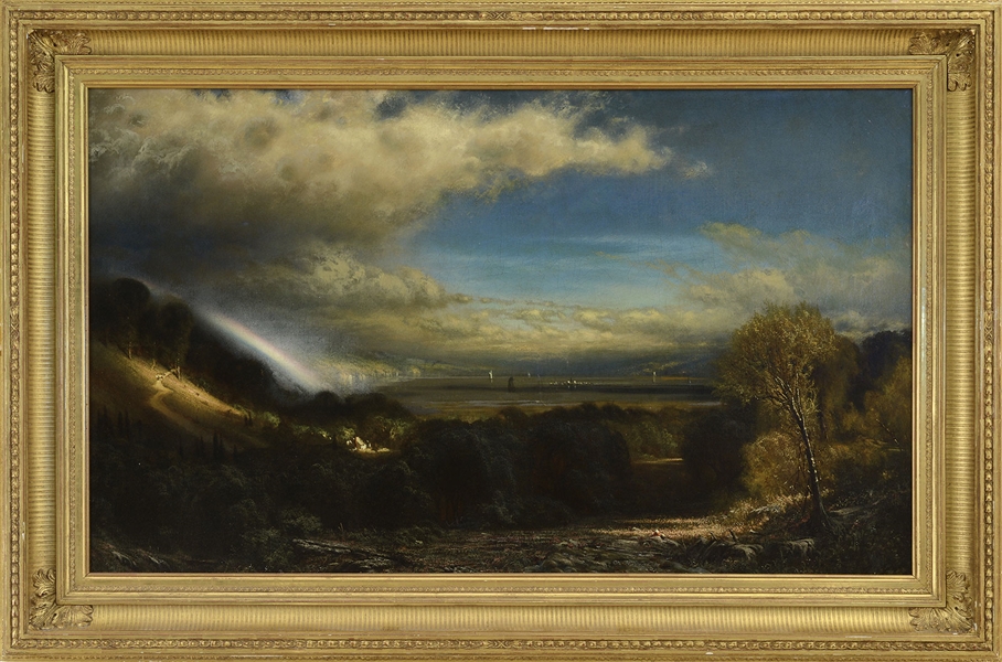 JAMES (COLONEL) FAIRMAN (AMERICAN, 1826-1904) "HUDSON RIVER LANDSCAPE"                                                                                                                                  