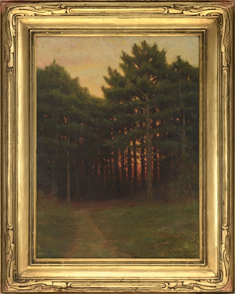 OOC SUNLIT TREES BY CHARLES W EATON IN NEWMAN MACKLIN FRAME                                                                                                                                             