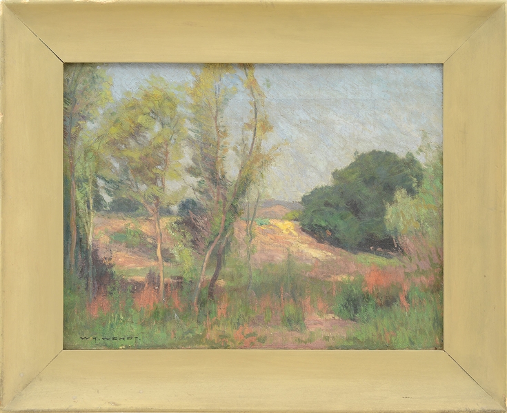 WILLIAM WENDT (AMERICAN, 1865-1966) LANDSCAPE WITH DAPPLED SUNLIGHT                                                                                                                                     
