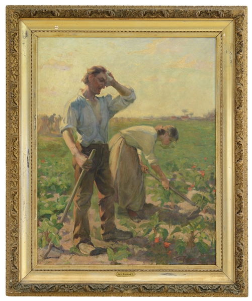 GEORGE TAGGART (AMERICAN, 1865-1924) TOILING IN THE FIELDS                                                                                                                                              