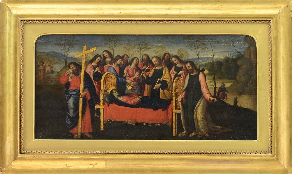 UNSIGNED (FLORENTINE SCHOOL, 18TH/19TH CENTURY) DEATH OF THE VIRGIN.                                                                                                                                    