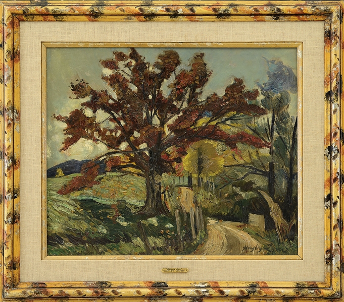 HAYLEY LEVER (AMERICAN, 1876-1958) "AUTUMN TREE"                                                                                                                                                        