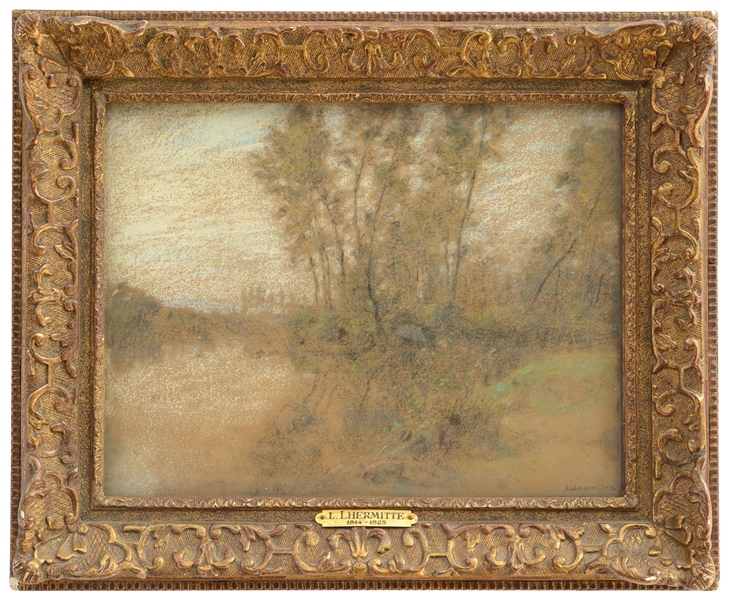 PASTEL SIGNED LHERMITTE "A WOODED LANE"                                                                                                                                                                 