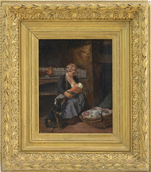 CAMILLE CABAILLOT (FRANCE, 1839- ) MOTHER NURSING CHILD                                                                                                                                                 