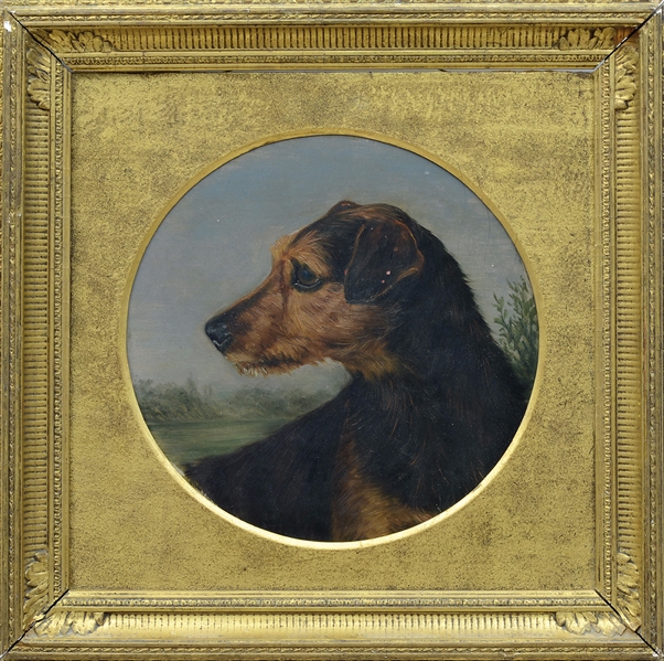 ENGLISH SCHOOL, 19TH C PORTRAIT OF TERRIER DOG                                                                                                                                                          