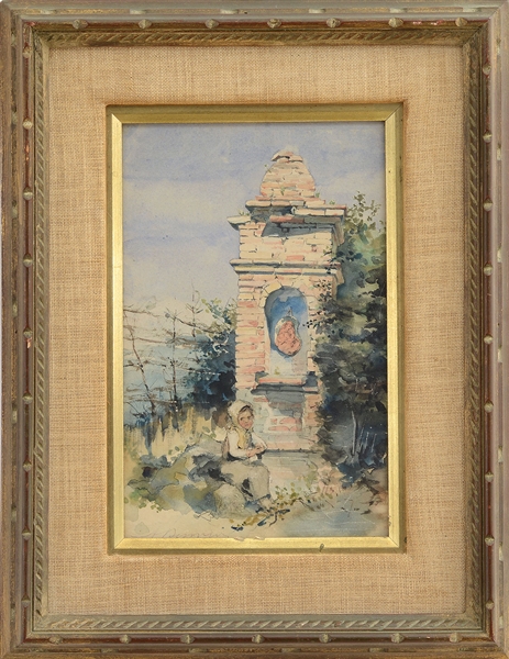 AUGUSTE BENZIGER WATERCOLOR ***CONSIGNED FROM THE FAMILY OF THE ARTIST***                                                                                                                               