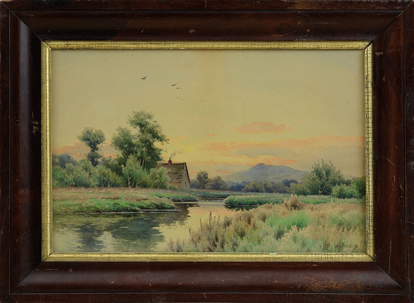 HOUSE IN LANDSCAPE BY WM PASKELL                                                                                                                                                                        