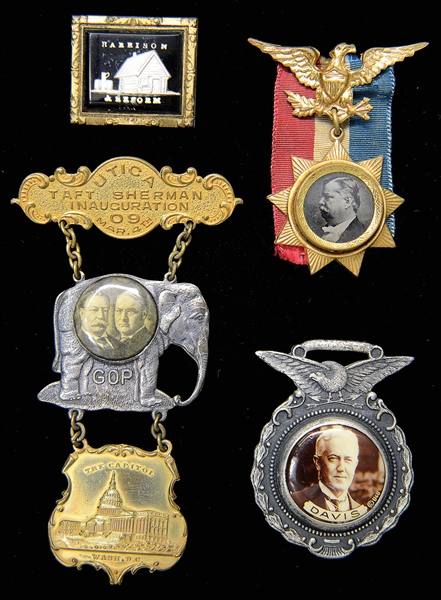 ECLECTIC GROUP OF 4 FINE PRESIDENITAL CAMPAIGN PINS                                                                                                                                                     