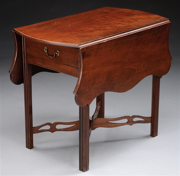 CHIPPENDALE CHERRYWOOD PEMBROKE TABLE.                                                                                                                                                                  