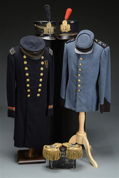 GROUP OF MARYLAND NATIONAL GUARD UNIFORMS & HEAD GEAR.                                                                                                                                                  