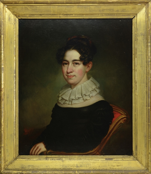 PORTRAIT OF WOMAN ATTR. TO EXRA AMES                                                                                                                                                                    