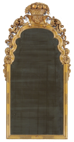 PAIR OF MASSIVE ROCOCO CARVED GILT WOOD WALL MIRRORS.                                                                                                                                                   