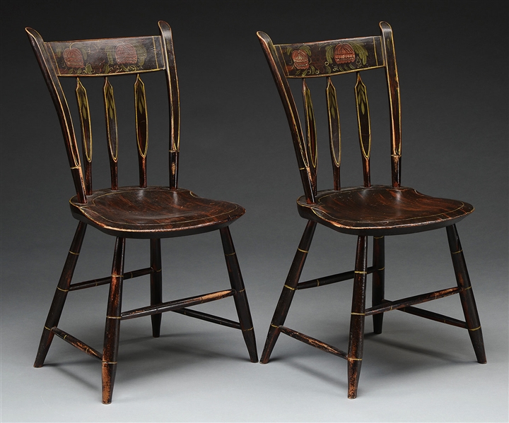 PAIR OF ARROWBACK CHAIRS                                                                                                                                                                                