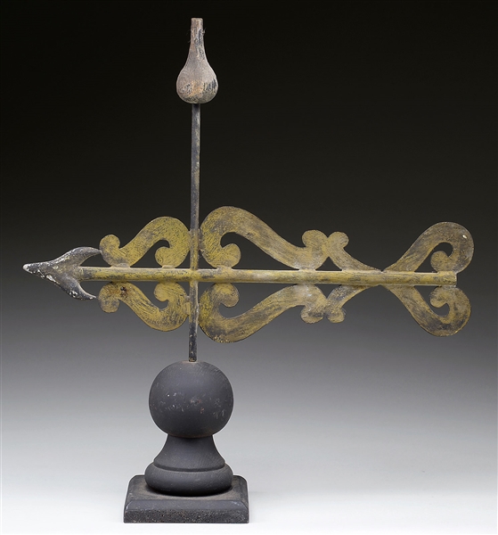 BANNERETTE WEATHERVANE OF UNUSUALLY SMALL SIZE.                                                                                                                                                         