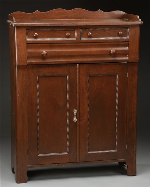 WALNUT JELLY CUPBOARD.                                                                                                                                                                                  