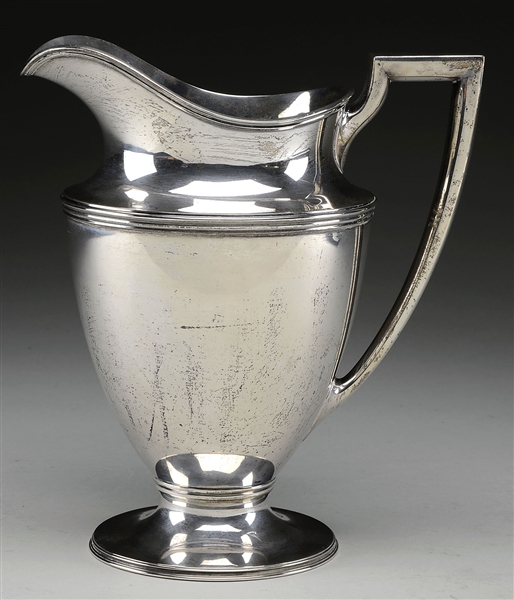 LARGE STERLING SILVER PITCHER BY TIFFANY & CO.                                                                                                                                                          
