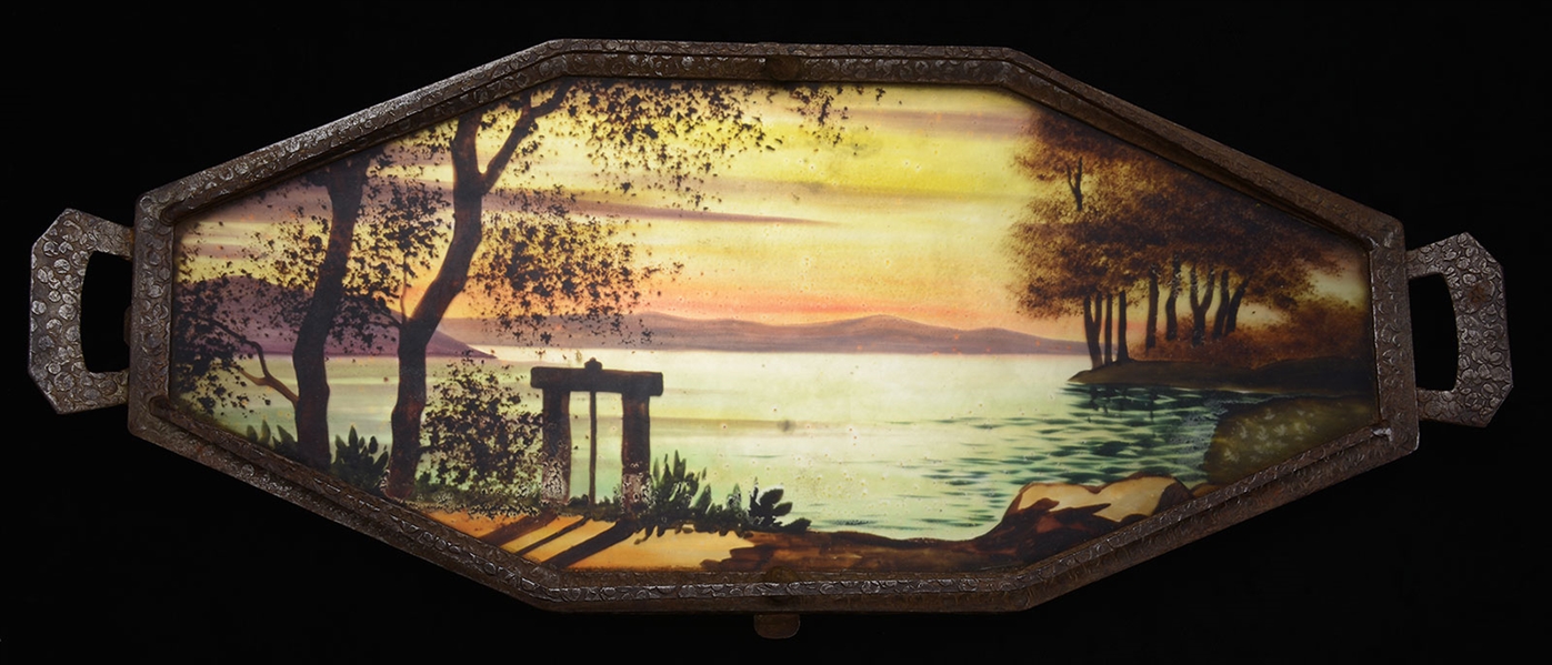 REVERSE PAINTED TRAY                                                                                                                                                                                    