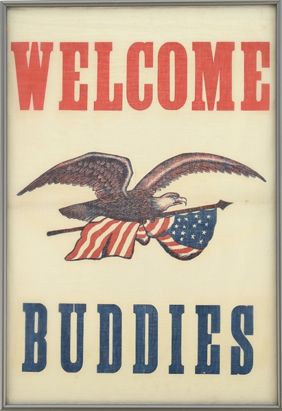 LOT OF 3 AMERICAN VETERAN "WELCOME HOME" BANNERS.                                                                                                                                                       