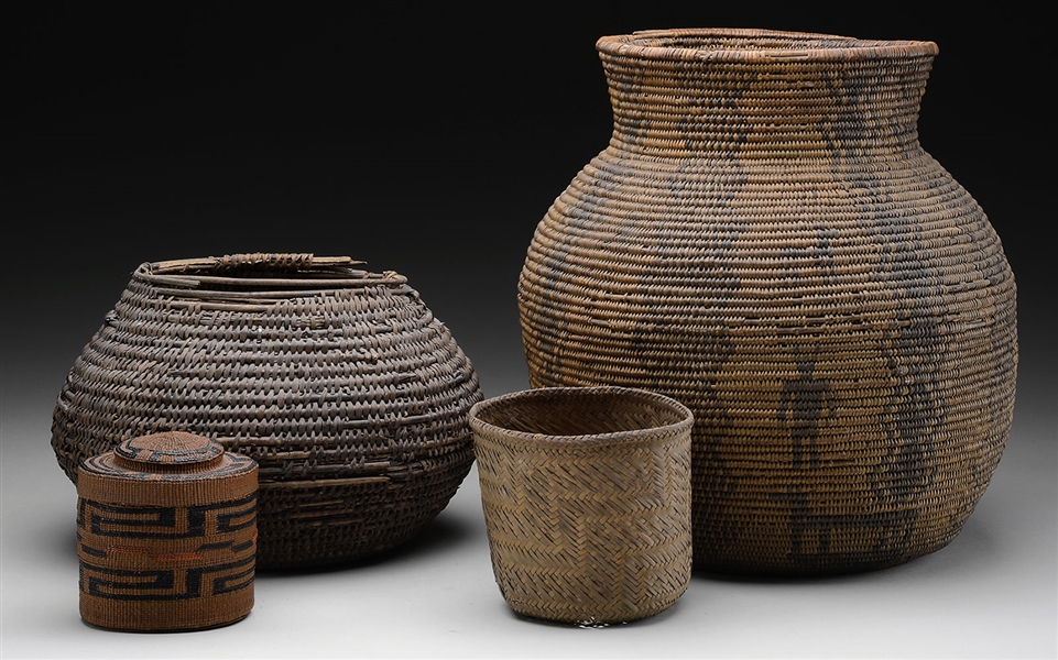 FOUR BASKETS, NATIVE AMERICAN                                                                                                                                                                           
