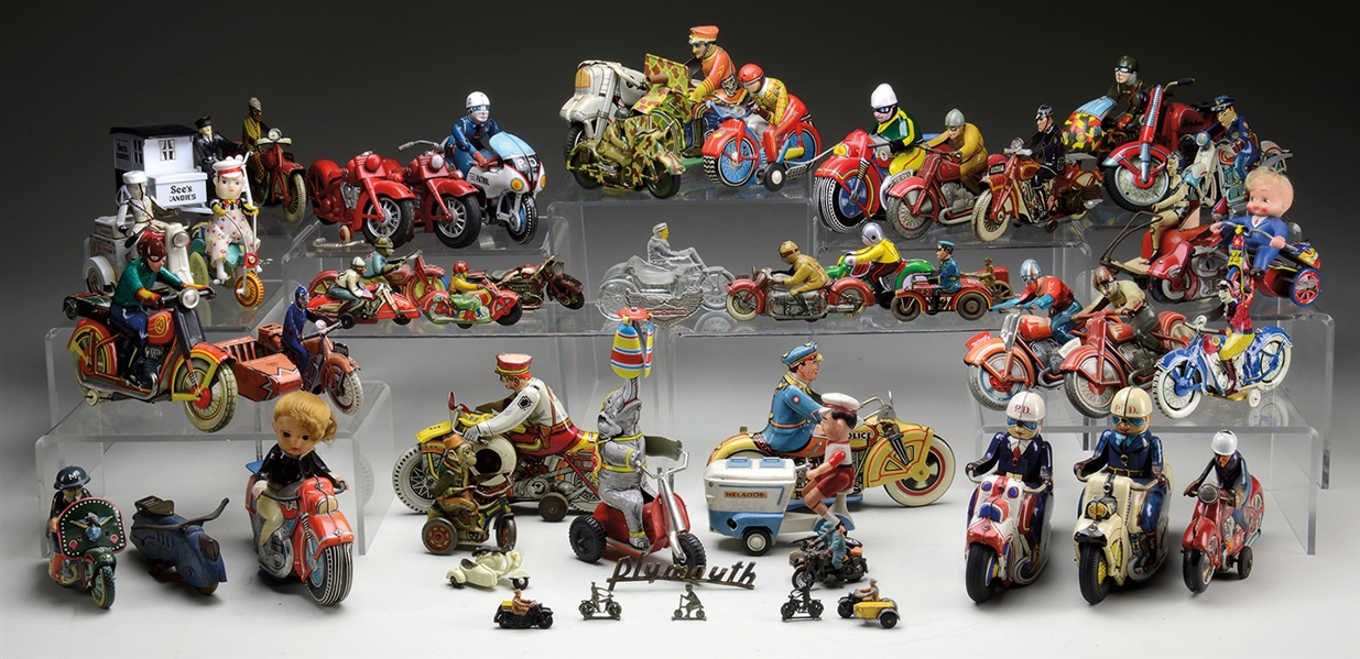 LARGE GROUP OF TIN LITHO TOYS FROM VARIOUS MAKERS                                                                                                                                                       