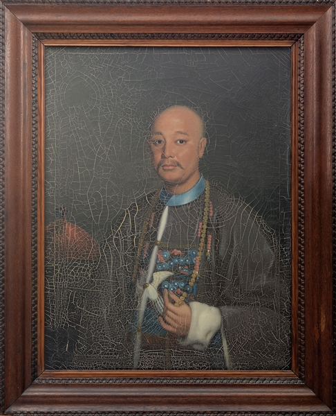 IMPORTANT CHINESE TRADE PORTRAIT OF A HONG MERCHANT OF THE THIRD RANK.                                                                                                                                  