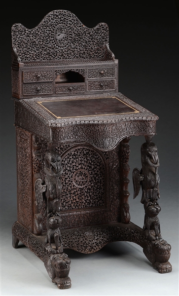 ANGLO-INDIAN DESK.                                                                                                                                                                                      