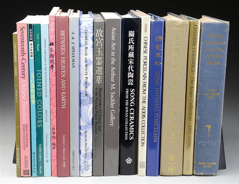 GROUP OF 17 BOOKS ON CHINESE PORCELAIN, ETC                                                                                                                                                             