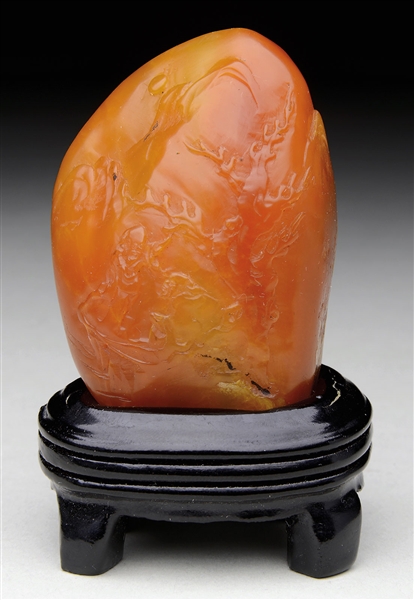 SOAPSTONE CARVED PEBBLE.                                                                                                                                                                                