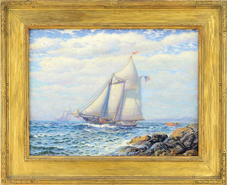 JAMES G. TYLER (AMERICAN, 1855-1931) SEASCAPE                                                                                                                                                           