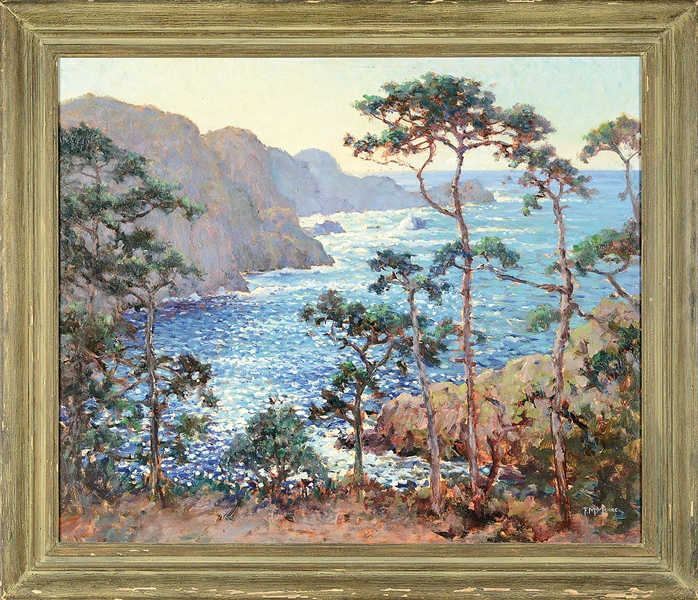FRANK MONTAGUE MOORE (AMERICAN, 1877-1967) "SPARKLING COVE"                                                                                                                                             