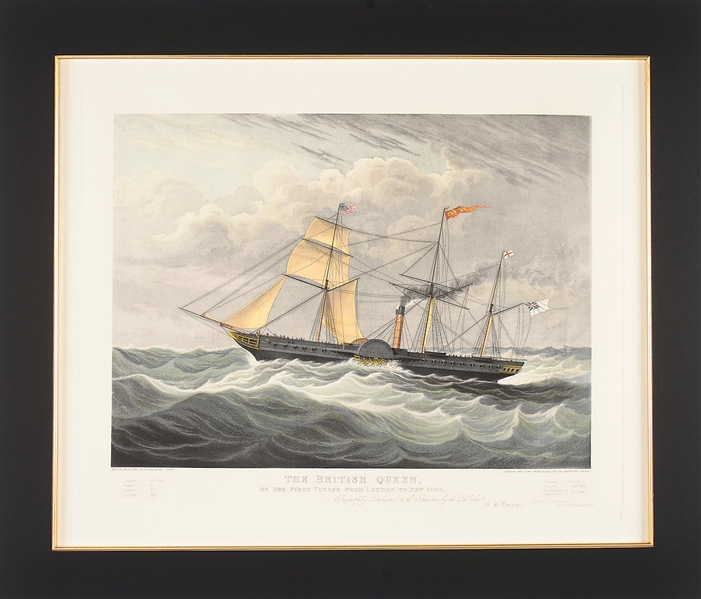 BRITISH SCHOOL (19TH CENTURY) TWO SHIP ENGRAVINGS                                                                                                                                                       