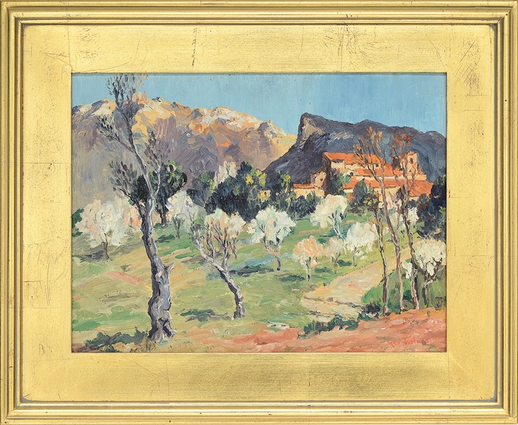 GEORGE TURLAND GOOSEY (BRITISH/AMERICAN, 1877-1947) OLIVE GROVE, MAJORCA, SPAIN                                                                                                                         