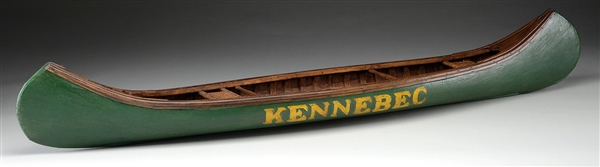 SALESMAN SAMPLE MODEL CANOE BY THE KENNEBEC BOAT AND CANOE COMPANY, WATERVILLE, MAINE.                                                                                                                  