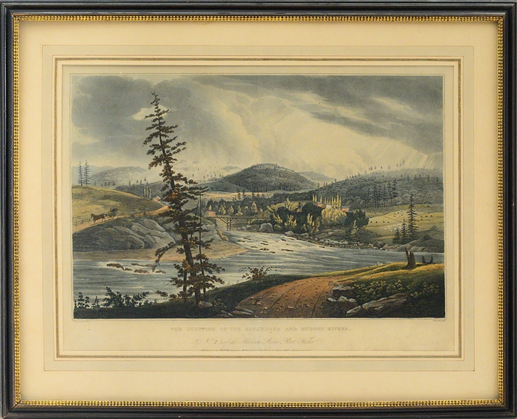 AFTER WILLIAM GUY WALL (IRISH/AMERICAN, 1792-1864) "THE JUNCTION OF THE SACANDAGA AND HUDSON RIVERS/NO 2 OF THE HUDSON RIVER PORT FO...                                                                 